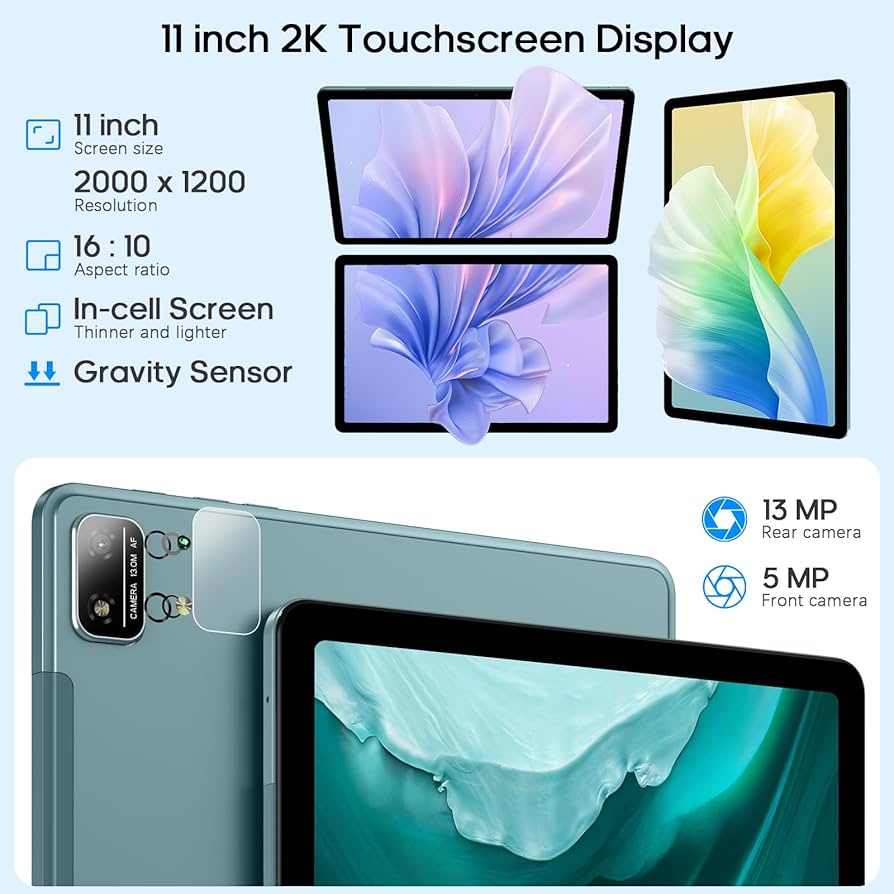 Amazon.com : Tablet, 6+8GB (Expanded) RAM 256GB ROM, 11 Inch